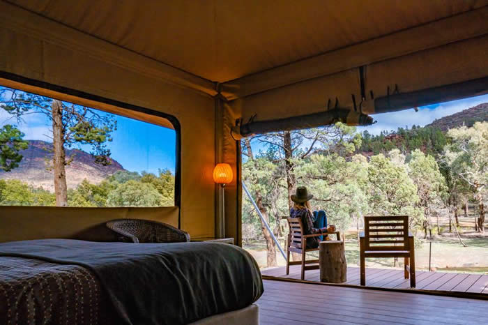 Ikara Safari camp at Wilpena Pound. Photo supplied by Wilpena Pound Resort