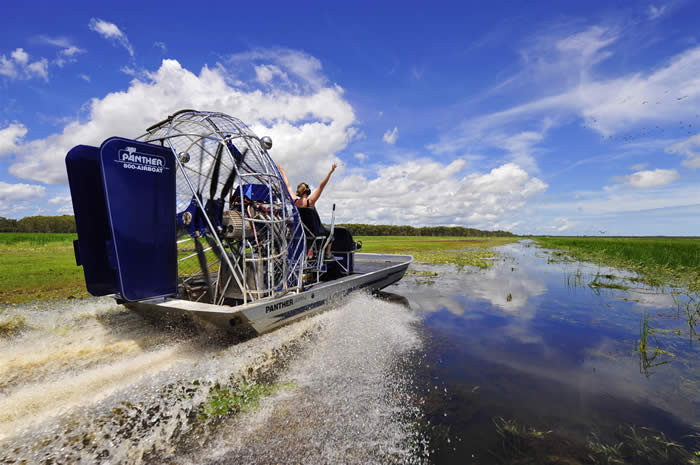 Airboat ride. Photo courtesy of Tourism NT
