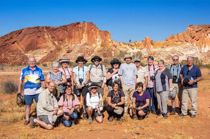 Photography tour group at Rainbow Valley. Photo by Andrew Goodall